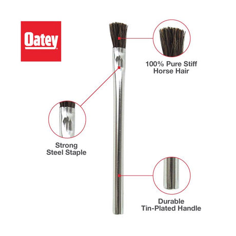 Oatey 6 in. L X 1/2 in. W Acid Flux Brush Horse Hair 3 pk