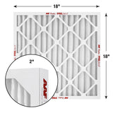 AAF Flanders PREpleat LPD SC M10 18 in. W X 18 in. H X 2 in. Synthetic 10 MERV Pleated Air Filter 1, Pack of 12