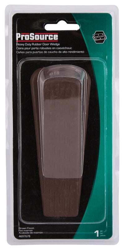 ProSource FE-S801-PS Heavy-Duty Hinge Pin Door Stop, 1-7/32 in W x 5-1/16 in L x 1-5/16 in H Projection, Rubber, Brown