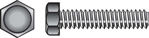 HILLMAN 1/4 in. D X 3-1/2 in. L Zinc Plated Steel Hex Tap Bolt 100 pk
