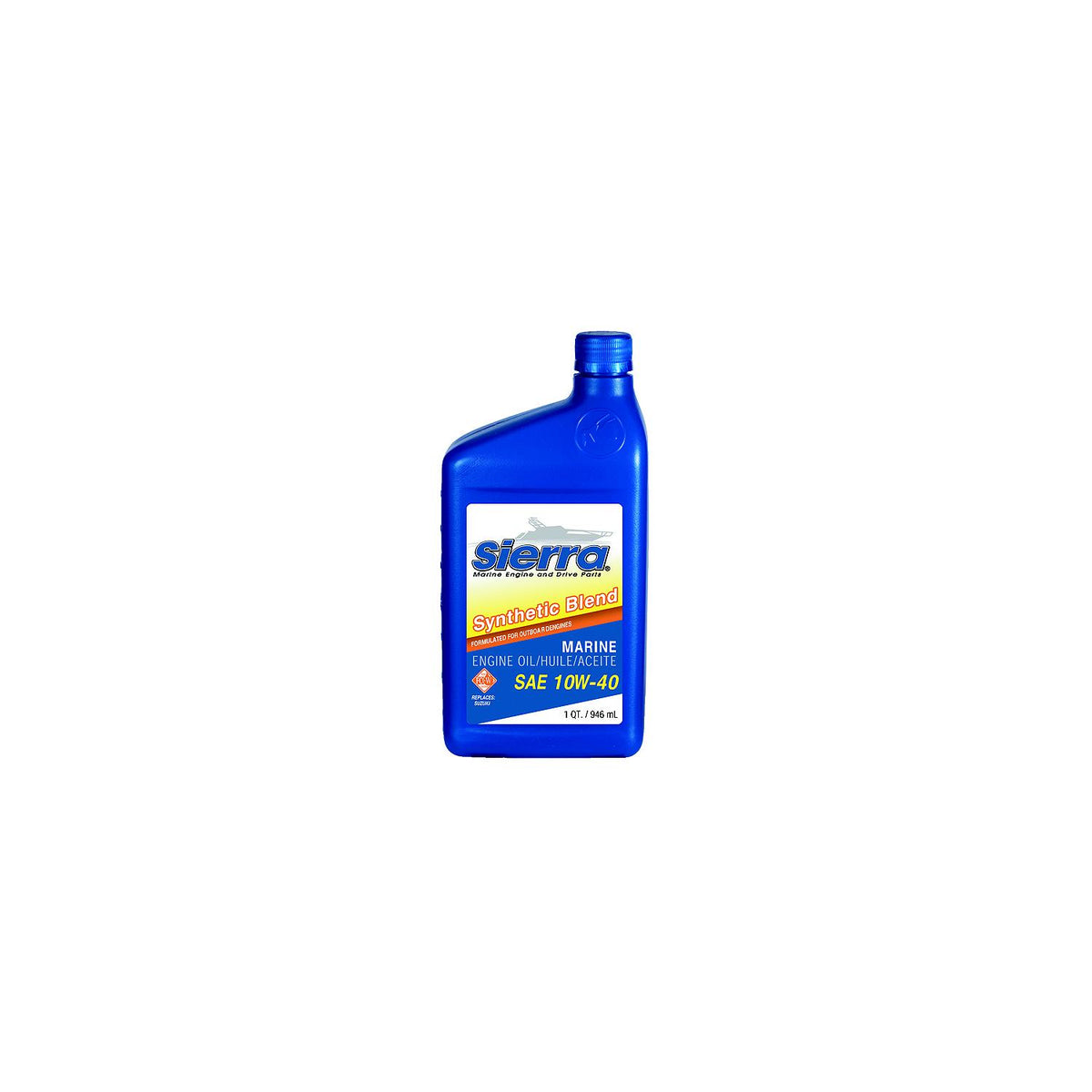 Sierra 95512 10W40 FCW 4-Cycle Outboard Synthetic Blend Oil, Qt., Pack of 12