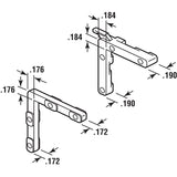 Prime-Line T 8689 Tilt and Corner Key Set, Mill