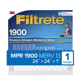 Filtrete 24 in. W X 24 in. H X 1 in. Polypropylene 1900 MPR Pleated Allergen Air Filter 1 pk, Pack of 4