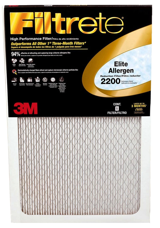 3M EA03DC-6C Air Filter, 20 in L, 25 in W, 2200 MPR, Pack of 6