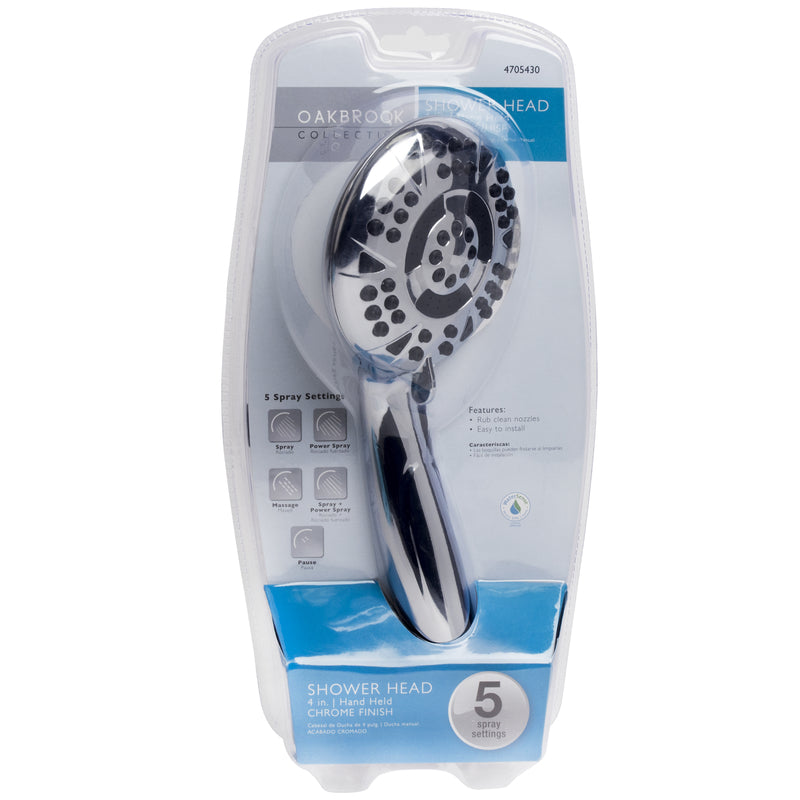 OakBrook Chrome PVC 5 settings Handheld Showerhead 1.8 gpm
