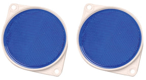 Hy-Ko CDRF-3B Carded Reflector, Bracket Mounting, 9.63 in L Post, Blue Reflector