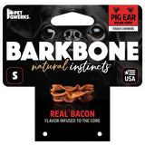 Petmate BarkBone 36070 Dog Toy, Small, Bacon, Chew, Natural Instincts Pig Ear, Nylon