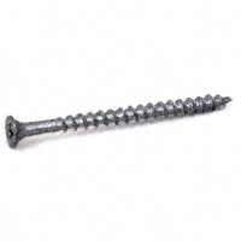 ProFIT 0282208 Deck Screw, #10 Thread, 4 in L, Coarse Thread, Bugle Head, Phillips Drive, Sharp Point, Silver Dacrotized