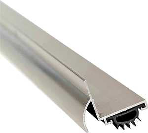 M-D DB001 Series 25706 Door Bottom with Drip Cap, 36 in L, 1-3/4 in W, 1.38 in H, Aluminum/Vinyl, Satin Nickel