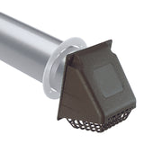 Deflect-O 14 in. L X 4 in. D Brown Aluminum/Plastic Vent Dryer Hood