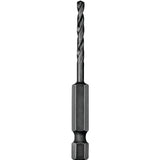 DEWALT DD5118 Impact Drill Bit, 9/32 in Dia, 3-1/2 in OAL, Spiral Flute, 1/4 in Dia Shank, Hex Shank