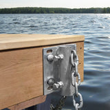 Multinautic 11104 Leg and Chain Holder, Steel, Galvanized, For: 1/2 x 3 in Carriage Bolts