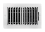 Tru Aire 4 in. H X 10 in. W 2-Way Powder Coat White Steel Wall/Ceiling Register