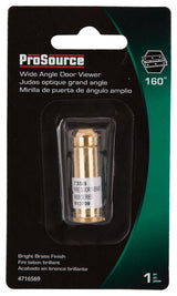 ProSource LR-001BB-PS Door Viewer, 160 deg Viewing, 1-3/8 to 1-3/4 in Thick Door, Solid Brass, Satin Brass