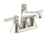 Kohler Georgeson Brushed Nickel Traditional Centerset Bathroom Sink Faucet 4 in.