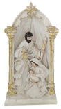 Santas Forest 89939 Nativity Scene, 13.5 in H, Nativity Scene Figurine, Resin, White/Gold, Pack of 6