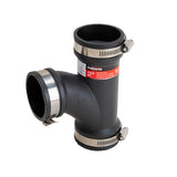 ProSource QT-200 Flexible Pipe Tee, PVC, Black