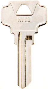 Hy-Ko 21250DE6 Key Blank, Brass, Nickel, For: House Locks, Padlocks and Dexter Cabinet, Pack of 250