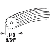 Make-2-Fit P 7662 Screen Retainer Spline, 0.14 in D, 500 ft L, Vinyl, Gray, Round