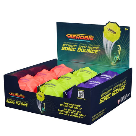 SwimWays 6065837 Aerobie Sonic Bounce Ball, 2.6 in Dia, Assorted, Pack of 9