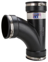 ProSource QT-400 Flexible Pipe Tee, PVC, Black