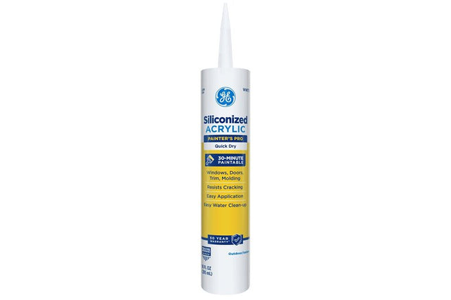 GE Max Shield Painter’s Pro 2737291 Advanced Polymer Sealant, White, 24 hr Curing, 10.1 fl-oz Cartridge