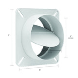 Deflect-O 4 in. W X 5 in. L White Plastic Back Draft Damper