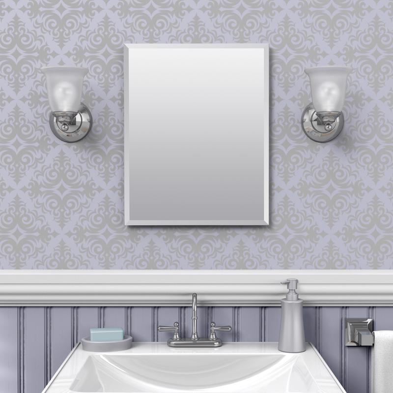 Zenna Home 20 in. H X 16 in. W X 3.75 in. D Rectangle Medicine Cabinet