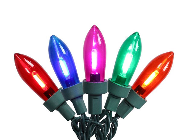 Hometown Holidays W11L2002 String Light, 120 V, 12.48 W, 50-Lamp, Multi-Color, 33.66 ft L