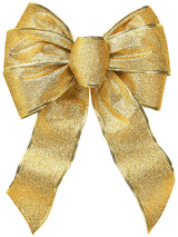 Holidaytrims 6166 Outdoor Bow Assortment, 1 in H, Velvet, Gold/Red/Silver, Pack of 12