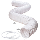 Ace 96 in. L X 4 in. D Silver/White Vinyl Vent Duct