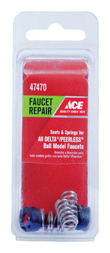 Ace For Delta/Peerless 1/2 in.-24 Rubber/Stainless Steel Faucet Seats and Springs