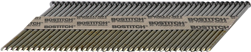 Bostitch PT-10D131FH25 Framing Nail, 3 in L, Steel, Clipped Head, Smooth Shank