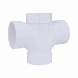 Charlotte Pipe Schedule 40 4 in. Hub X 4 in. D Hub PVC Double Sanitary Tee 1 pk
