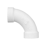 Charlotte Pipe Schedule 40 1-1/2 in. Hub X 1-1/2 in. D Hub PVC Elbow 1 pk