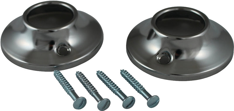 Plumb Pak PP825-21 Shower Rod Flange, Steel, Chrome-Plated