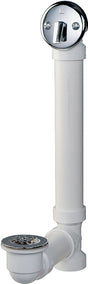 Keeney 640PVC Bath Drain Assembly, PVC, Polished Chrome