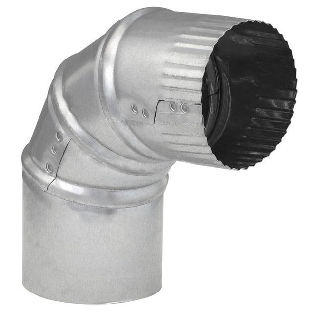 Imperial 3 in. D X 3 in. D Adjustable 90 deg Galvanized Steel Furnace Pipe Elbow, Pack of 8