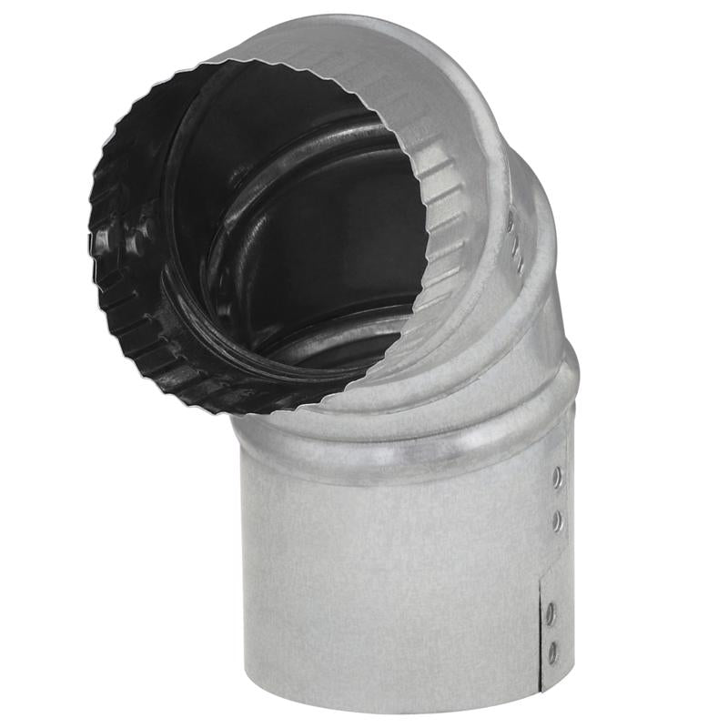 Imperial 3 in. D X 3 in. D Adjustable 90 deg Galvanized Steel Furnace Pipe Elbow, Pack of 8