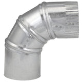 Imperial 3 in. D X 3 in. D Adjustable 90 deg Galvanized Steel Furnace Pipe Elbow, Pack of 8
