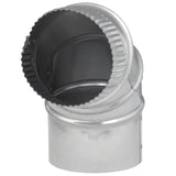 Imperial 4 in. D X 4 in. D Adjustable 90 deg Galvanized Steel Furnace Pipe Elbow, Pack of 8