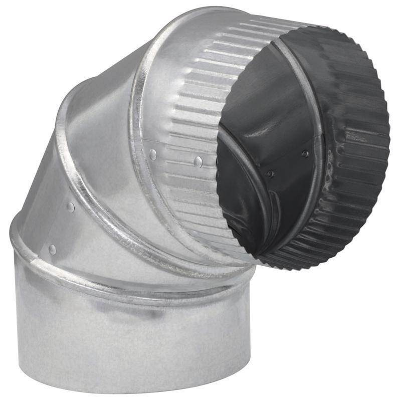 Imperial 5 in. D X 5 in. D Adjustable 90 deg Galvanized Steel Furnace Pipe Elbow, Pack of 8