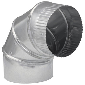 Imperial 5 in. D X 5 in. D Adjustable 90 deg Galvanized Steel Furnace Pipe Elbow, Pack of 8