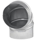 Imperial 5 in. D X 5 in. D Adjustable 90 deg Galvanized Steel Furnace Pipe Elbow, Pack of 8