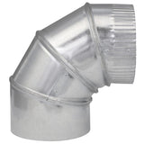 Imperial 5 in. D X 5 in. D Adjustable 90 deg Galvanized Steel Furnace Pipe Elbow, Pack of 8