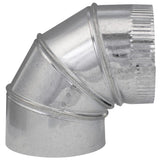 Imperial 6 in. D X 6 in. D Adjustable 90 deg Galvanized Steel Furnace Pipe Elbow, Pack of 8
