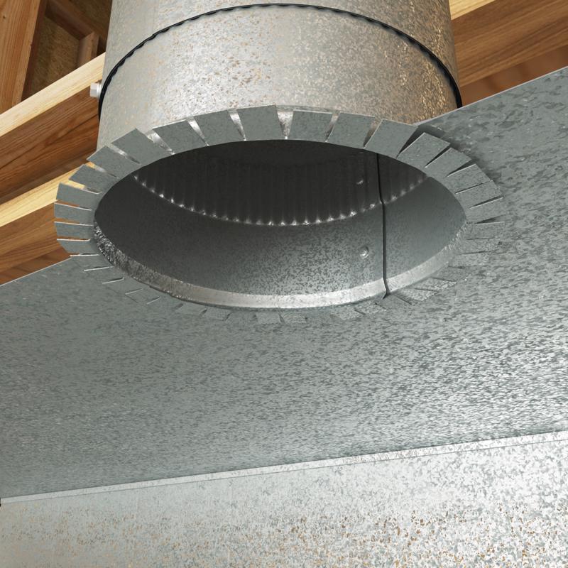 Imperial 8 in. D 28 Ga. Galvanized Steel Round Starting Collar, Pack of 10