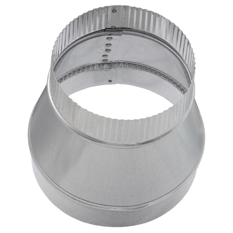 Imperial 8 in. D X 6 in. D Galvanized Steel Furnace Pipe Reducer