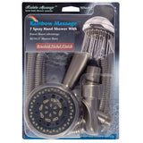 Whedon Rainbo Brushed Nickel Plastic 7 settings Handheld Showerhead 2.5 gpm