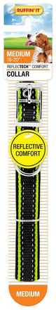 Ruffin'It ReflecTech 32734 Reflective Padded Collar, 14 to 20 in L, 3/4 in W, Nylon, Assorted, Pack of 3